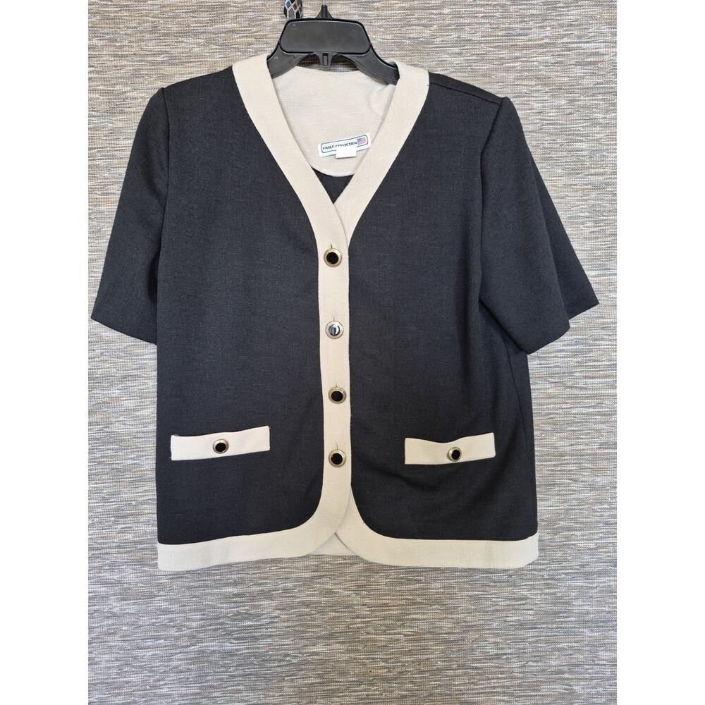 VTG Pablo Collection Blazer Womens Size 14 Short Sleeve Suit Separate Jacket